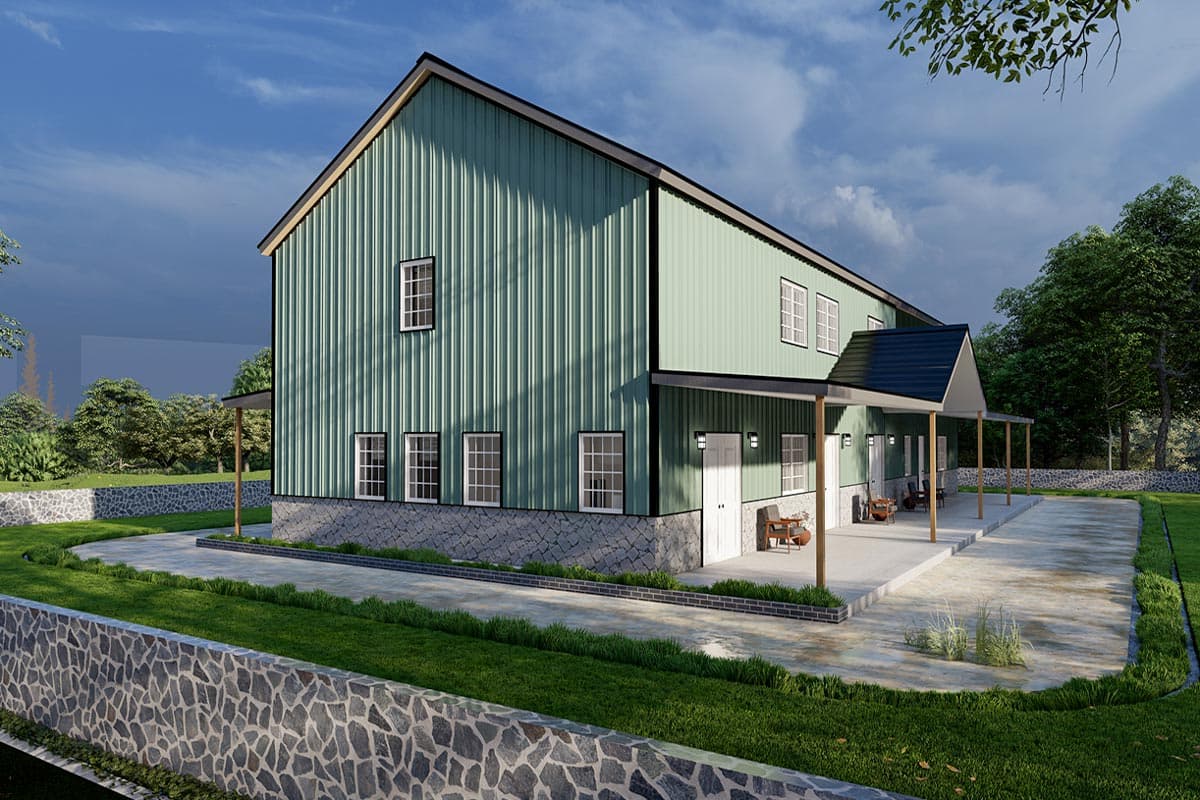 Plan 530118KTE: 6-Bed Barndominium House Plan with Two-Story Master Suite - 4360 Sq Ft - Image #6 - Barndominium, Country