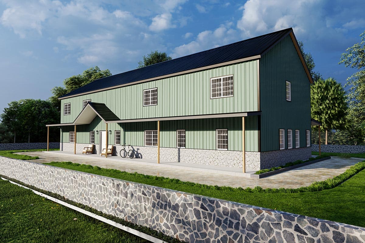 Plan 530118KTE: 6-Bed Barndominium House Plan with Two-Story Master Suite - 4360 Sq Ft - Image #7 - Barndominium, Country