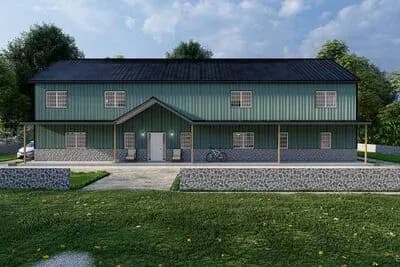 6-Bed Barndominium House Plan with Two-Story Master Suite - 4360 Sq Ft