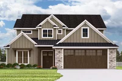 4-Bed Traditional House Plan with Bonus Room - 3035 Sq Ft