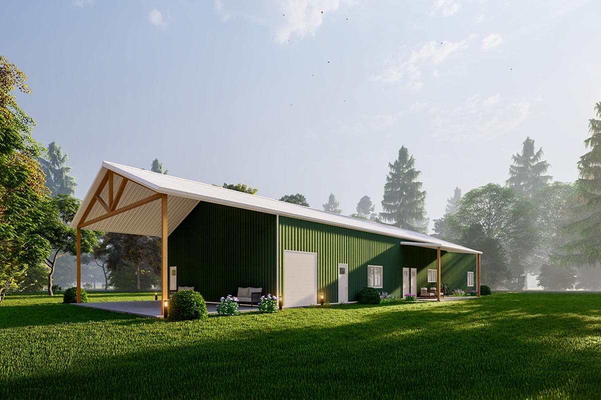 Plan 530126KTE: Single-Story Country Barndominium House Plan with Game Room - 3200 Sq Ft - Image #6 - Barndominium, Country