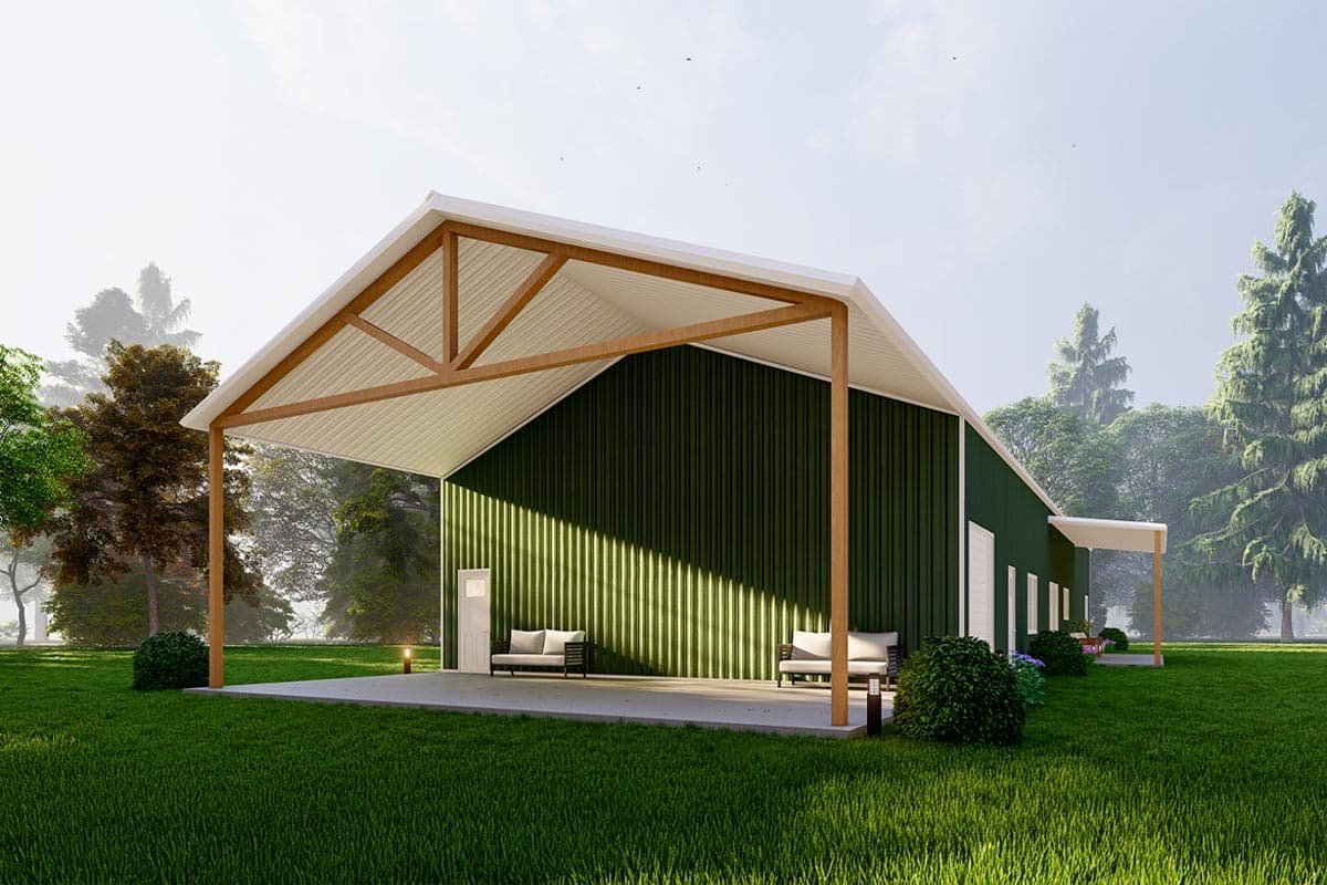 Plan 530126KTE: Single-Story Country Barndominium House Plan with Game Room - 3200 Sq Ft - Image #7 - Barndominium, Country