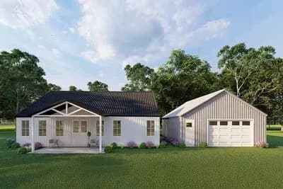 3 Bed 2 Bath Traditional Barndominium House Plan Under 2000 Sq Ft