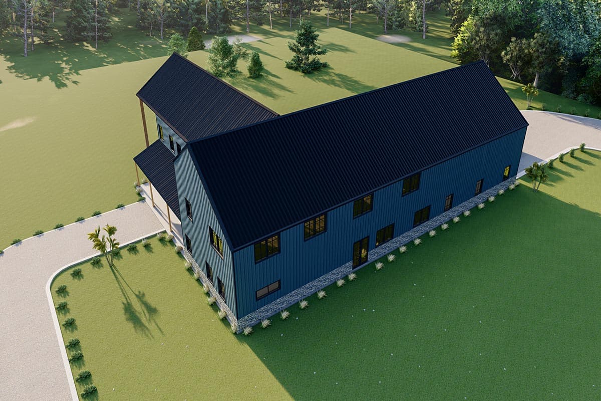 Plan 530131KTE: 4-Bed Barndominium House Plan with Two-Story Great Room - 4747 Sq Ft - Image #10 - Barndominium, Country