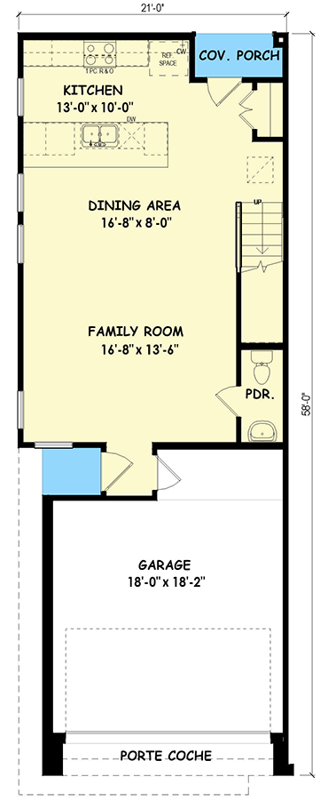 Plan 100341GHR: 3-Bed Contemporary House Plan with a Jack and Jill Bathroom - 1741 Sq Ft - Floor Plan - Main Level - Contemporary, Modern