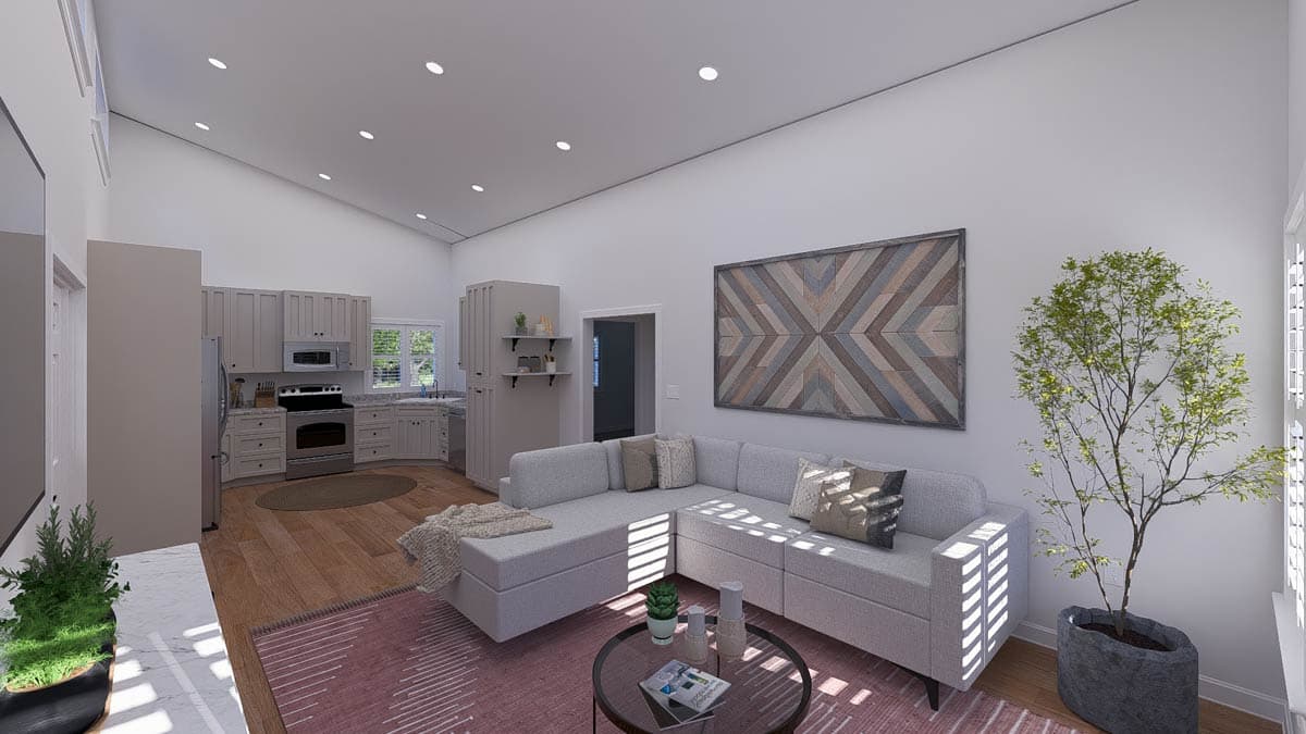 Plan 61594UT: 2-Bed Modern ADU House Plan Under 850 Sq Ft - Image #8 - Modern