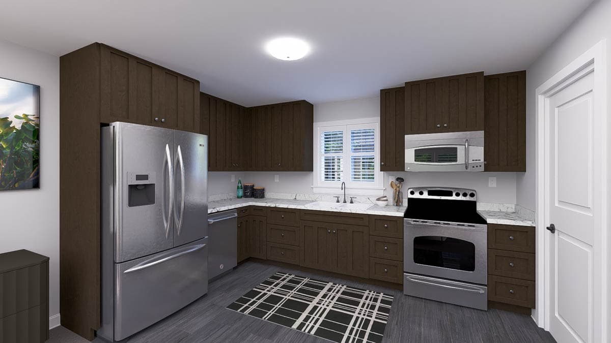 Plan 61597UT: 2-Bed ADU House Plan Under 900 Sq Ft - Image #8 - Traditional