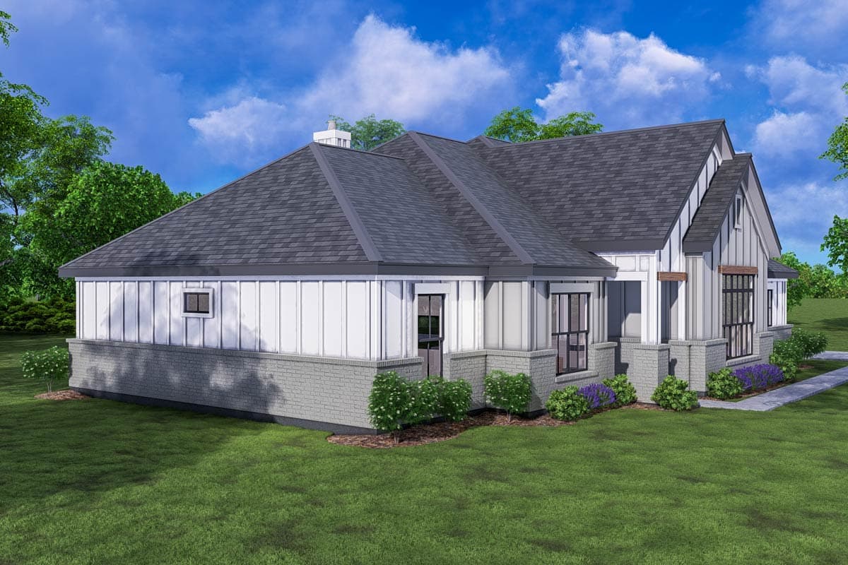 Plan 25446TF: 4-Bed New American House Plan with Rear Covered Patio - 2290 Sq Ft - Image #10 - Country, New American