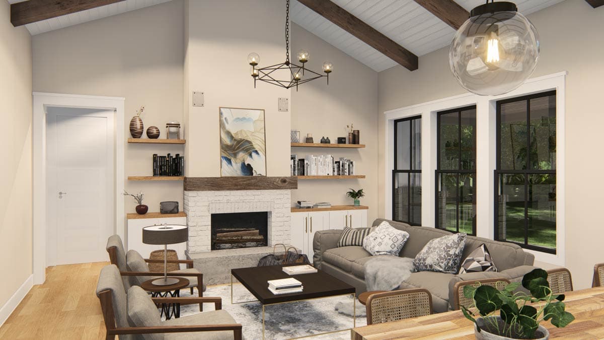 Plan 25446TF: 4-Bed New American House Plan with Rear Covered Patio - 2290 Sq Ft - Image #13 - Country, New American