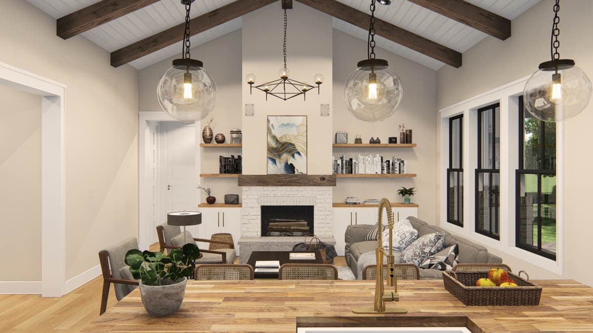Plan 25446TF: 4-Bed New American House Plan with Rear Covered Patio - 2290 Sq Ft - Image #21 - Country, New American