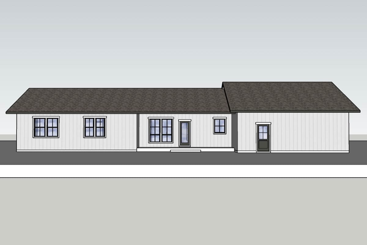Plan 470308REY: Single-Story Modern Ranch House Plan with Den - 1996 Sq Ft - Image #13 - Modern, New American, Ranch