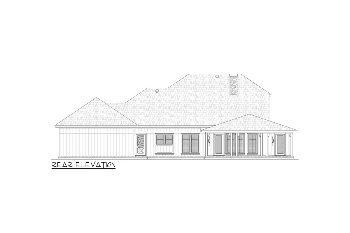 Plan 55241BR: 4-Bed Southern Farmhouse Plan with In-Law Suite - 2140 Sq Ft - Image #5 - Farmhouse, Modern Farmhouse, Southern