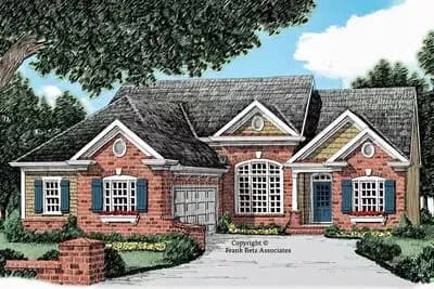 3-Bed Country Cottage House Plan with Optional Bonus Room - 1637 Sq Ft
