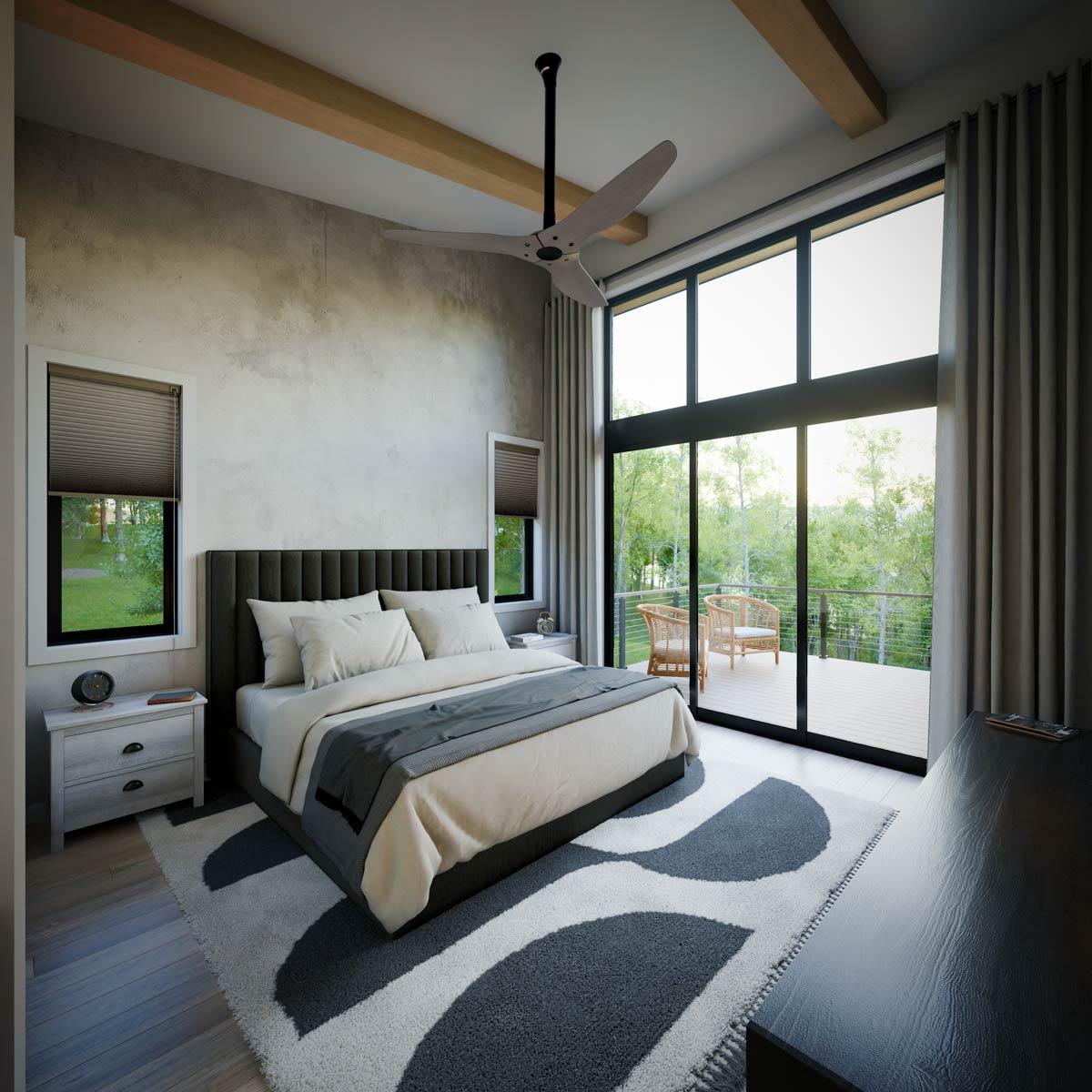 Plan 911054JVD: 4-Bed Mountain Vacation House Plan with Flex Room - 2290 Sq Ft - Image #9 - Mid Century Modern, Modern, Mountain, Northwest