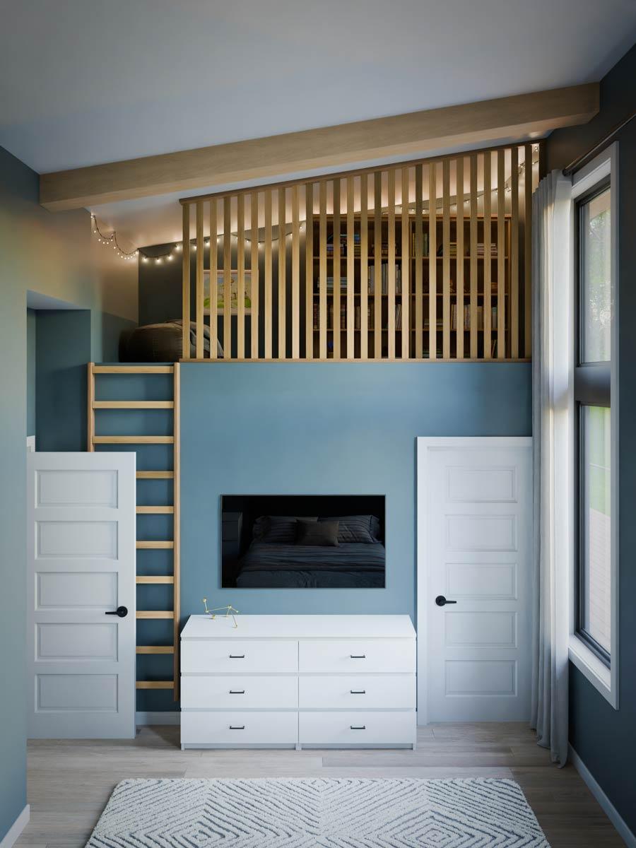 Plan 911054JVD: 4-Bed Mountain Vacation House Plan with Flex Room - 2290 Sq Ft - Image #18 - Mid Century Modern, Modern, Mountain, Northwest