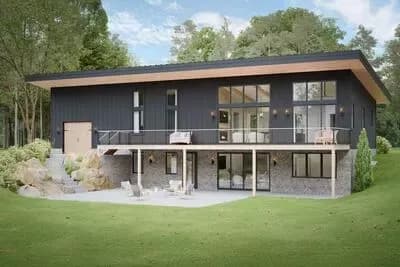 4-Bed Mountain Vacation House Plan with Flex Room - 2290 Sq Ft