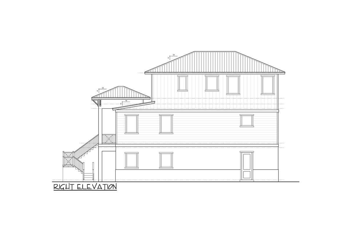 Plan 33275ZR: 3-Bed Coastal Beach House Plan with Wrap Around Porch - 2923 Sq FT - Image #5 - Beach, Coastal, Florida-Style