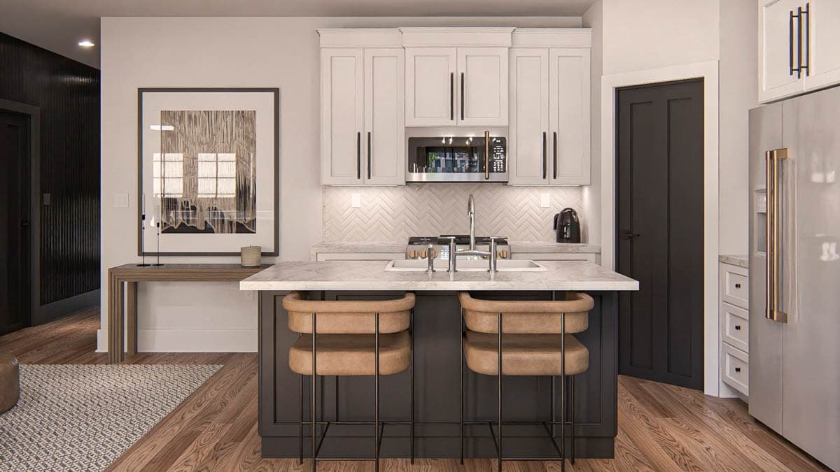Plan 623483DJ: Modern Cottage Style Duplex with 3-Bed 3-Bath 1709 Sq Ft Units - Image #13 - Cottage, Modern, New American, Transitional, Tudor