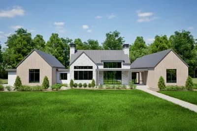 Scandinavian Modern Farmhouse with Vaulted Great Room and Master - 2936 Sq Ft