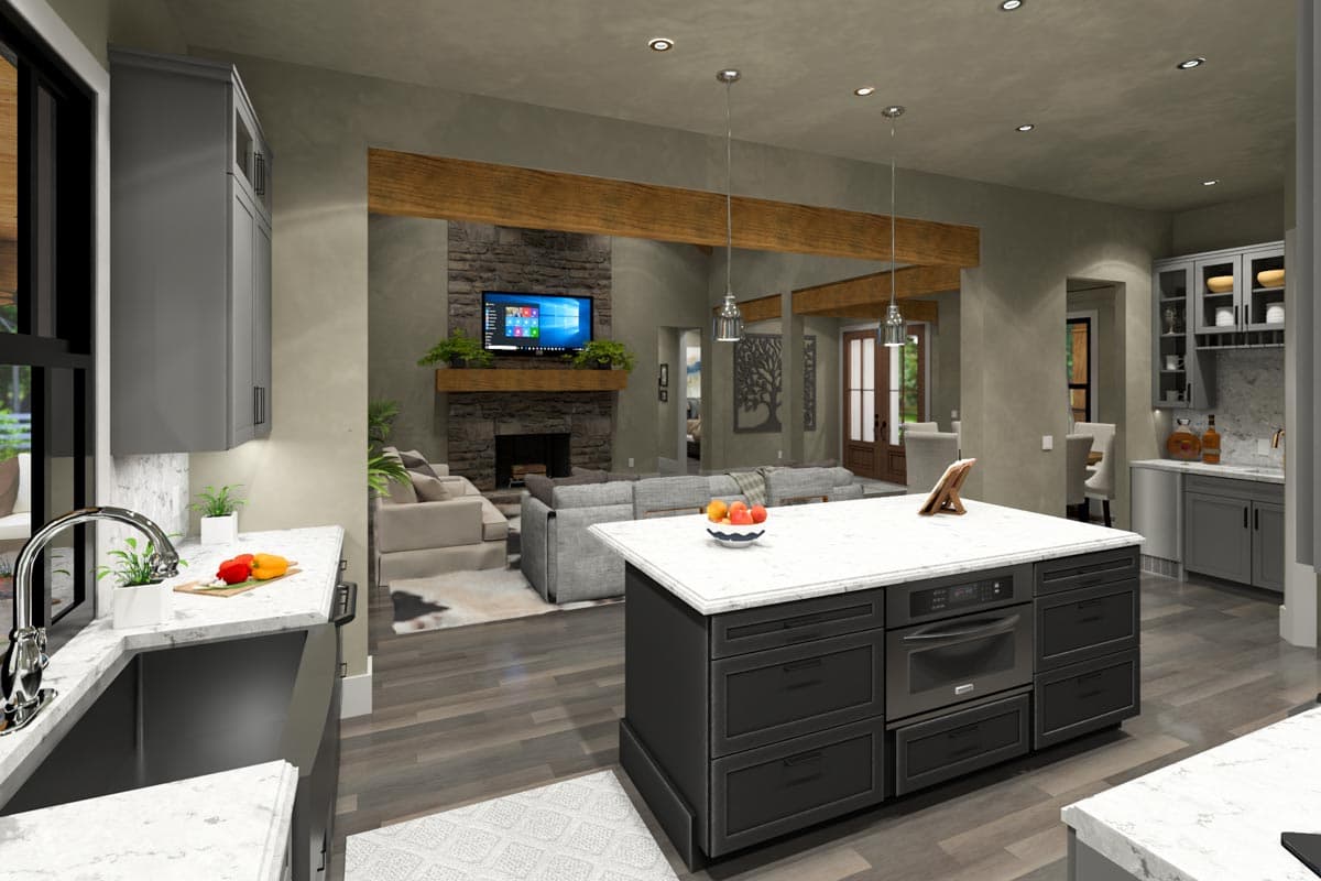 Plan 16935WG: Modern Farmhouse Plan with Outdoor Kitchen and Living Area - 2093 Sq Ft - Image #30 - Country, Farmhouse, Modern Farmhouse