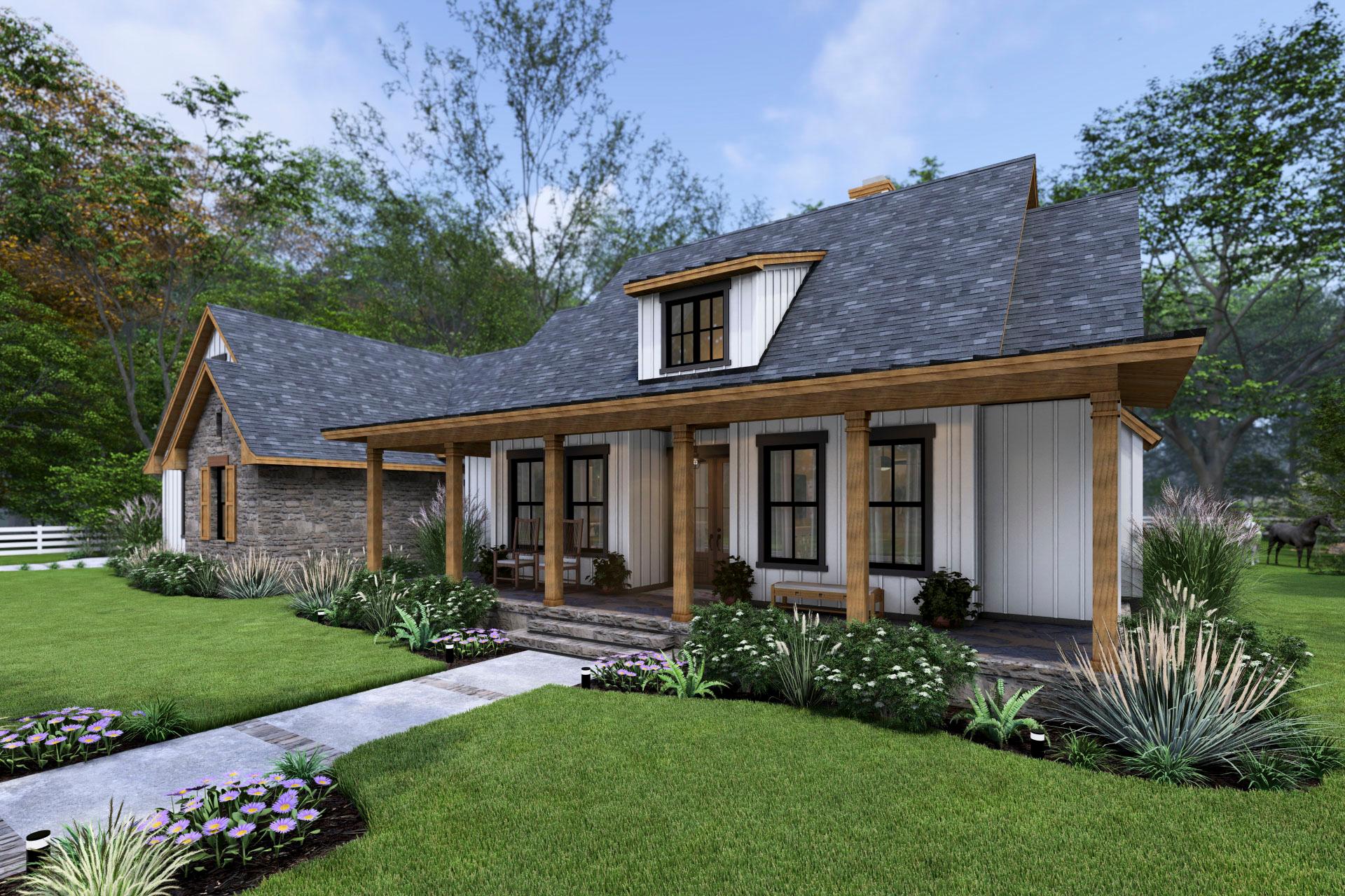 Plan 16935WG: Modern Farmhouse Plan with Outdoor Kitchen and Living Area - 2093 Sq Ft - Image #7 - Country, Farmhouse, Modern Farmhouse