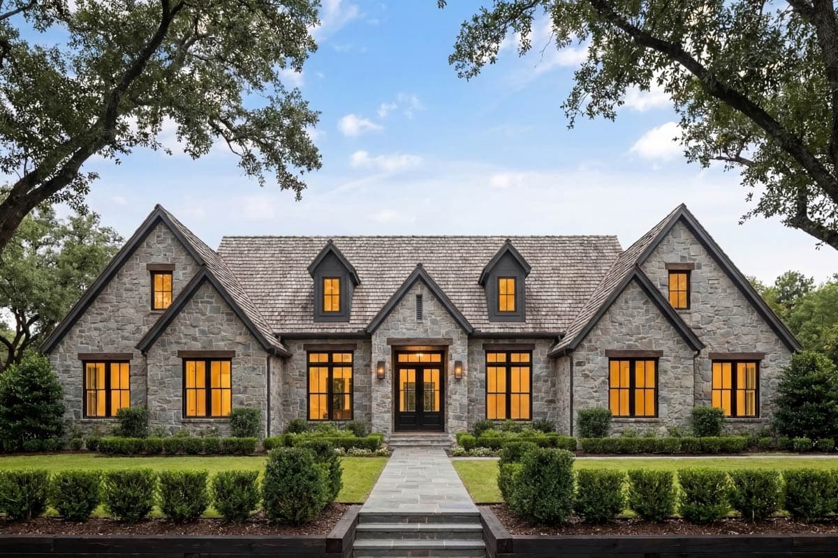 Plan 51992HZ: 5-Bed Contemporary Farmhouse Plan with Home Office - 3215 Sq Ft - Image #5 - Contemporary, Modern Farmhouse, Transitional