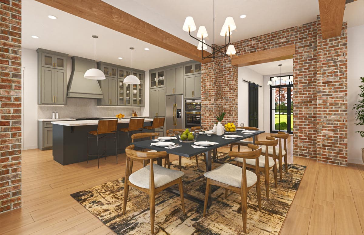 Plan 51992HZ: 5-Bed Contemporary Farmhouse Plan with Home Office - 3215 Sq Ft - Image #12 - Contemporary, Modern Farmhouse, Transitional