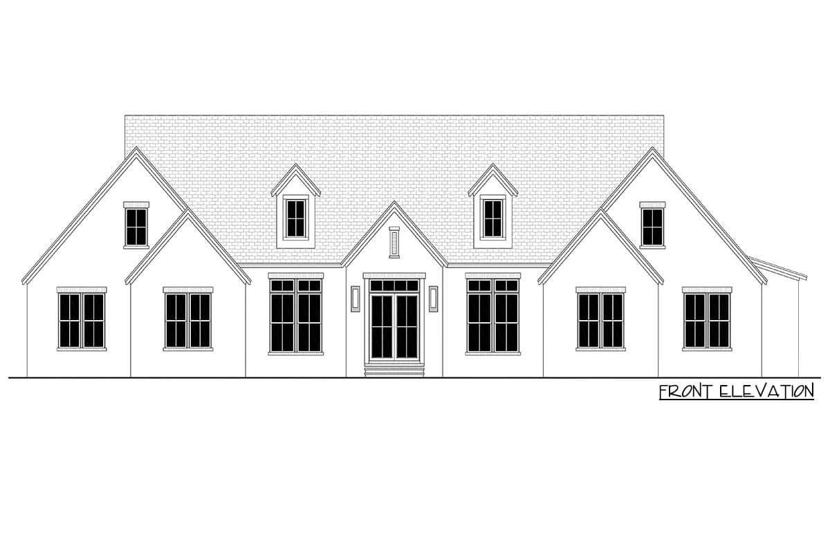 Plan 51992HZ: 5-Bed Contemporary Farmhouse Plan with Home Office - 3215 Sq Ft - Image #17 - Contemporary, Modern Farmhouse, Transitional