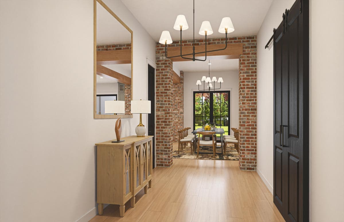 Plan 51992HZ: 5-Bed Contemporary Farmhouse Plan with Home Office - 3215 Sq Ft - Image #10 - Contemporary, Modern Farmhouse, Transitional