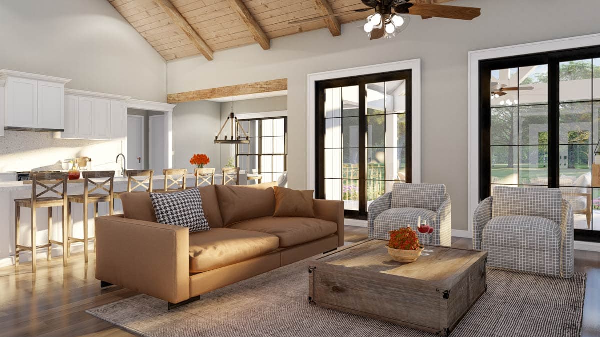 Plan 70913MK: 3-Bed Modern Farmhouse Plan with Bonus Room Above - 2031 Sq Ft - Image #7 - Farmhouse, Modern Farmhouse