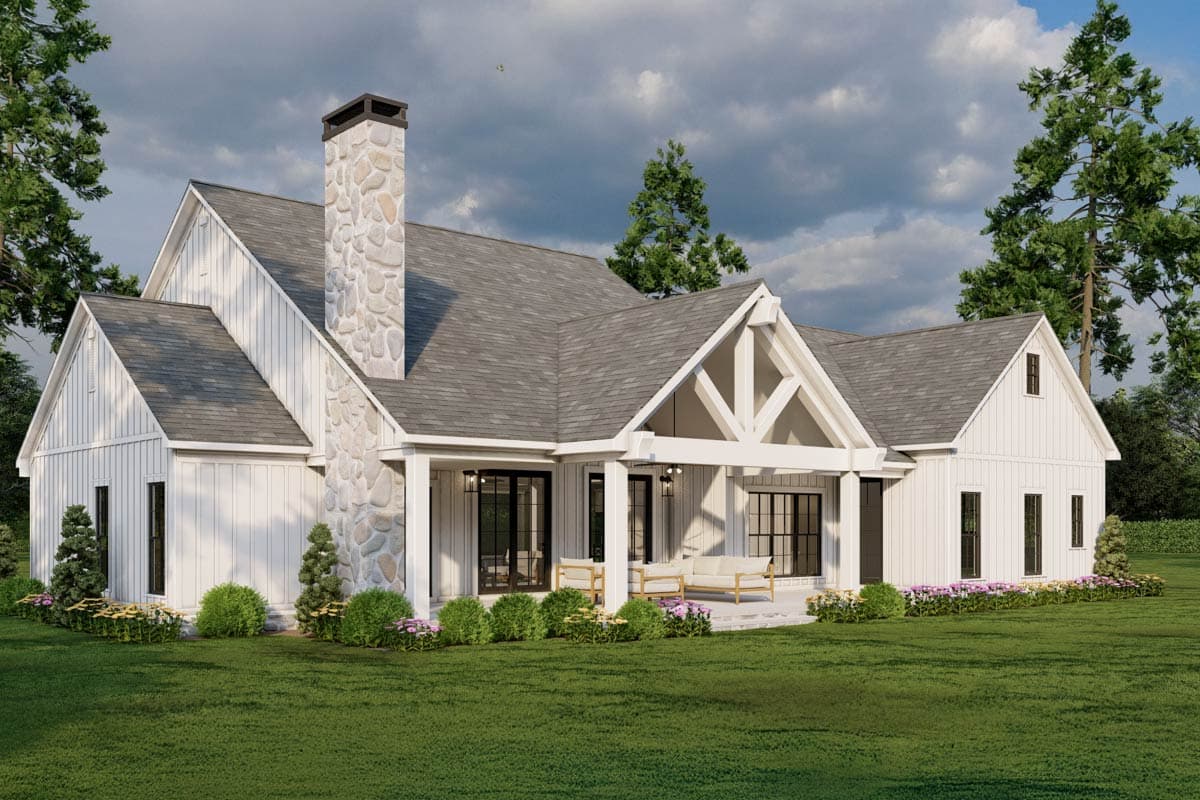 Plan 70913MK: 3-Bed Modern Farmhouse Plan with Bonus Room Above - 2031 Sq Ft - Image #12 - Farmhouse, Modern Farmhouse