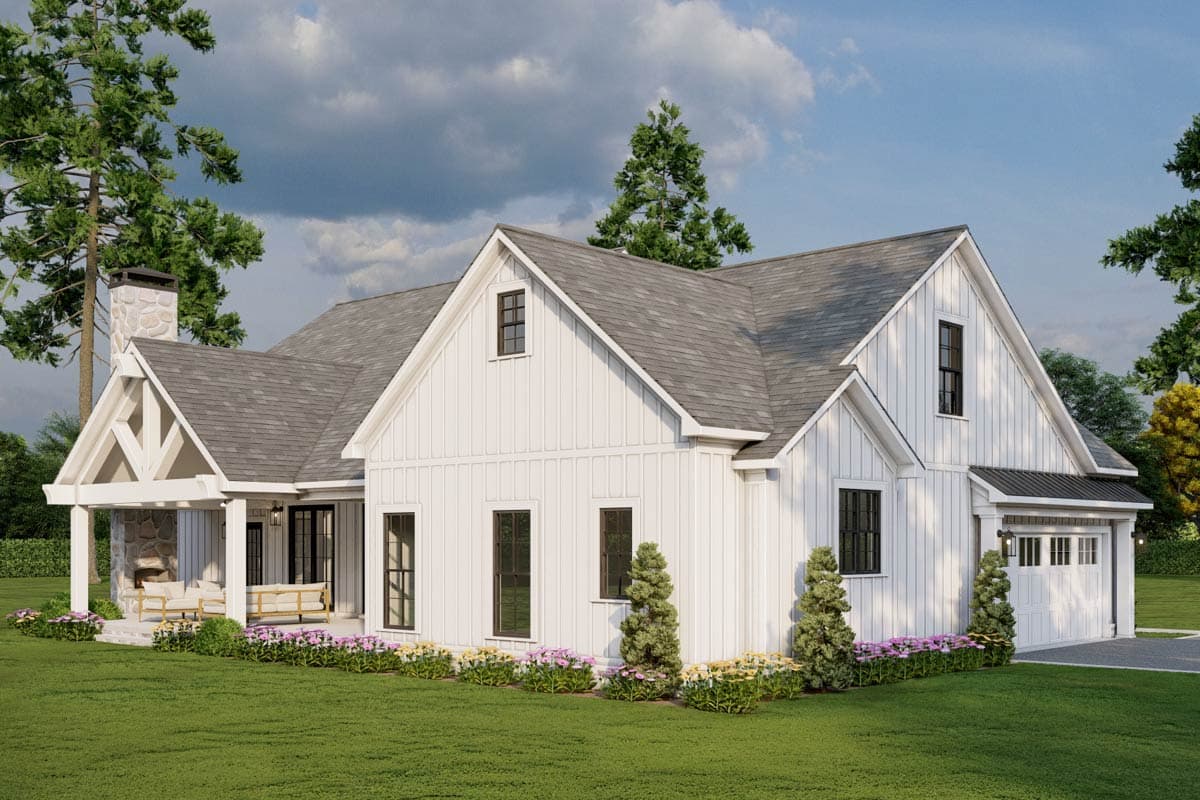 Plan 70913MK: 3-Bed Modern Farmhouse Plan with Bonus Room Above - 2031 Sq Ft - Image #14 - Farmhouse, Modern Farmhouse