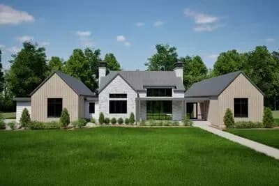 3-Bed Scandinavian Modern Farmhouse with Vaulted Great Room - 2683 Sq Ft