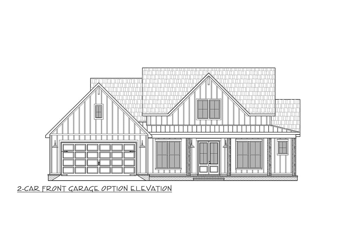 Plan 56554SM: 3-Bed Modern Farmhouse Plan with Wrap Around Porch and Upgrade Options - 1673 Sq Ft - Image #13 - Country, Farmhouse, Modern Farmhouse