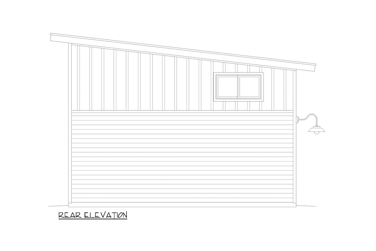 Plan 680526VR: 2-Car Detached Contemporary Garage Plan with Lift Friendly Bay - Image #5 - Contemporary