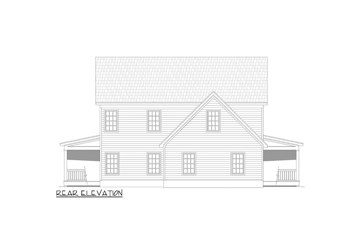 Plan 680530VR: Two-Story Country Farmhouse Plan with Wrap Around Porch - 2772 Sq Ft - Image #5 - Country, Farmhouse