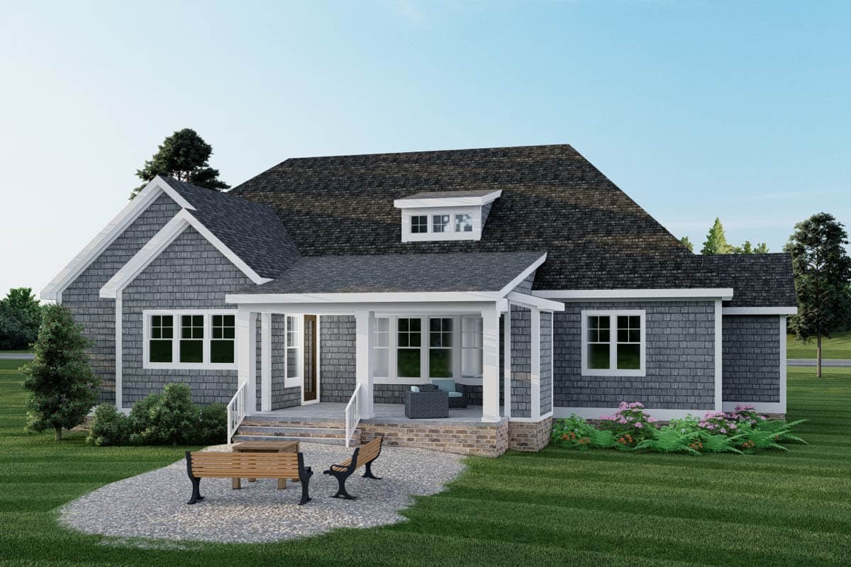 Plan 500090VV: Modern Shingle Style House Plan with Three Bedroom Suites - 3432 Sq Ft - Image #5 - Colonial, New American, Shingle
