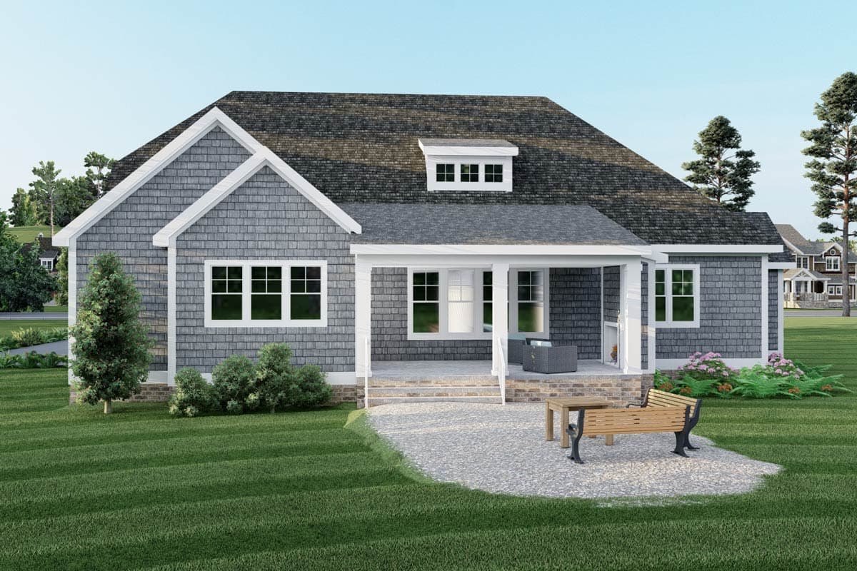 Plan 500090VV: Modern Shingle Style House Plan with Three Bedroom Suites - 3432 Sq Ft - Image #6 - Colonial, New American, Shingle