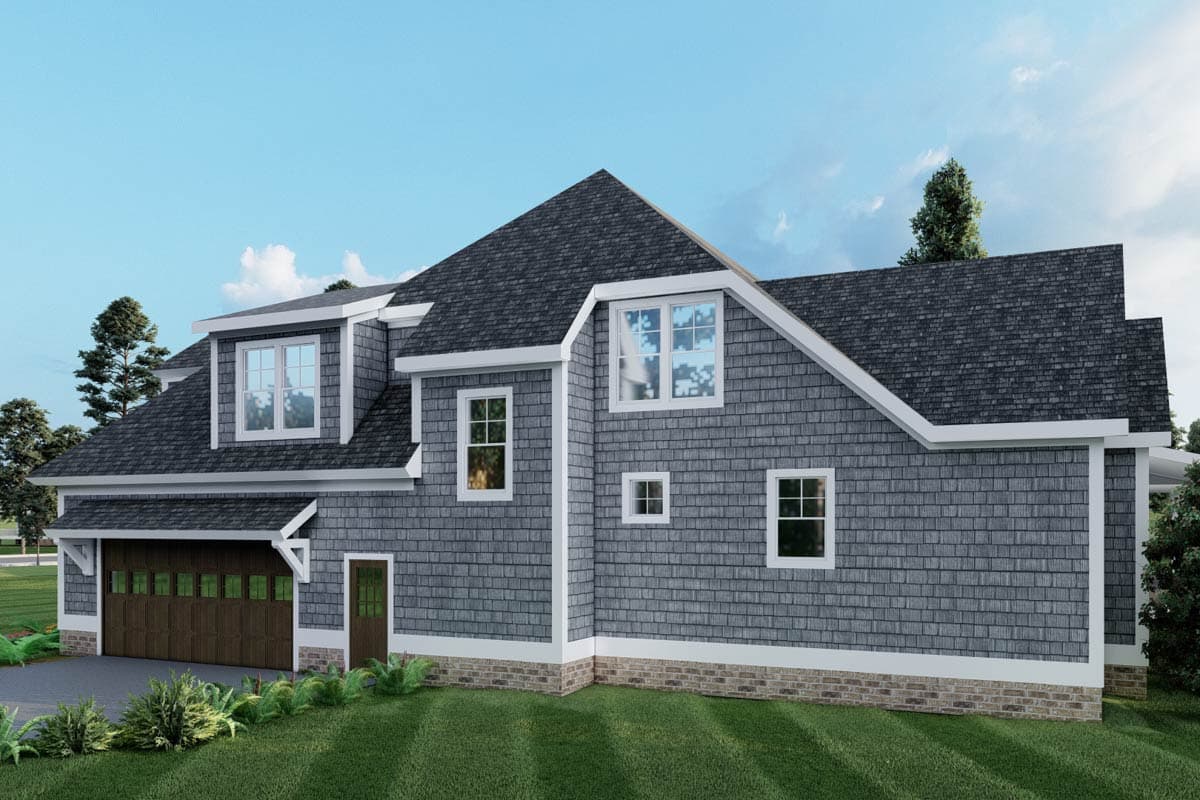 Plan 500090VV: Modern Shingle Style House Plan with Three Bedroom Suites - 3432 Sq Ft - Image #9 - Colonial, New American, Shingle