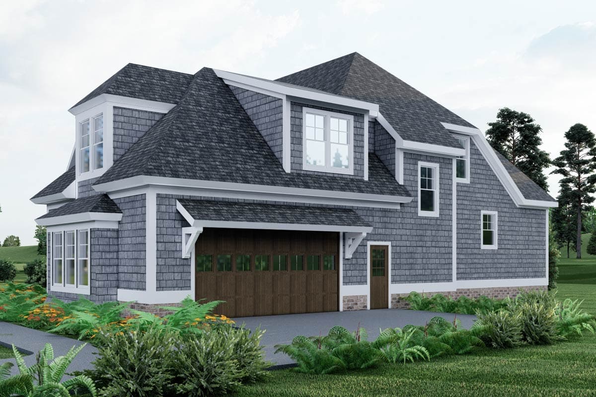 Plan 500090VV: Modern Shingle Style House Plan with Three Bedroom Suites - 3432 Sq Ft - Image #7 - Colonial, New American, Shingle
