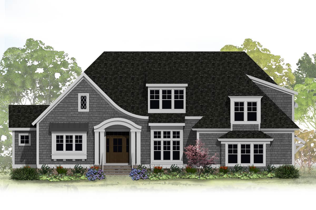Plan 500090VV: Modern Shingle Style House Plan with Three Bedroom Suites - 3432 Sq Ft - Image #10 - Colonial, New American, Shingle