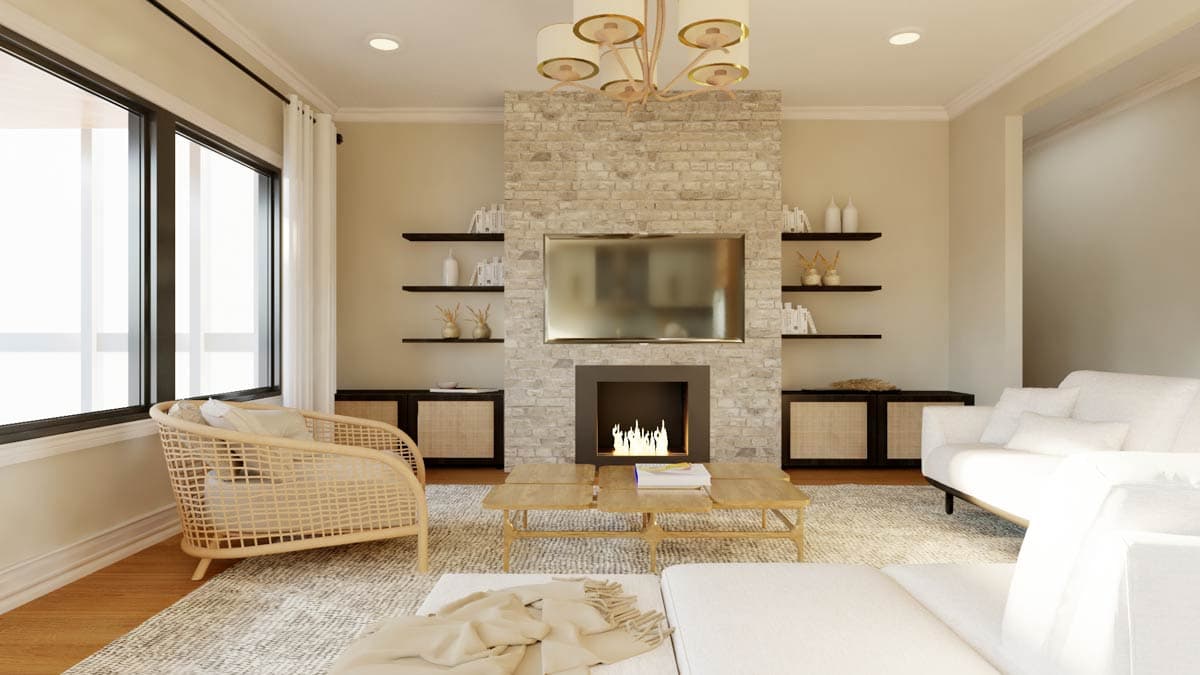 Plan 135331GRA: 2-Bed Mountain Ranch House Plan with Breakfast Nook - 2054 Sq Ft - Image #7 - Mountain, Ranch