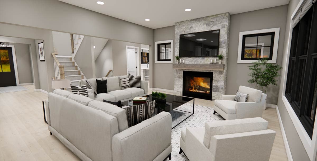 Plan 14947RK: Two-Story Modern Farmhouse Plan with Sunroom - 2748 Sq Ft - Image #17 - Cottage, Modern Farmhouse, New American