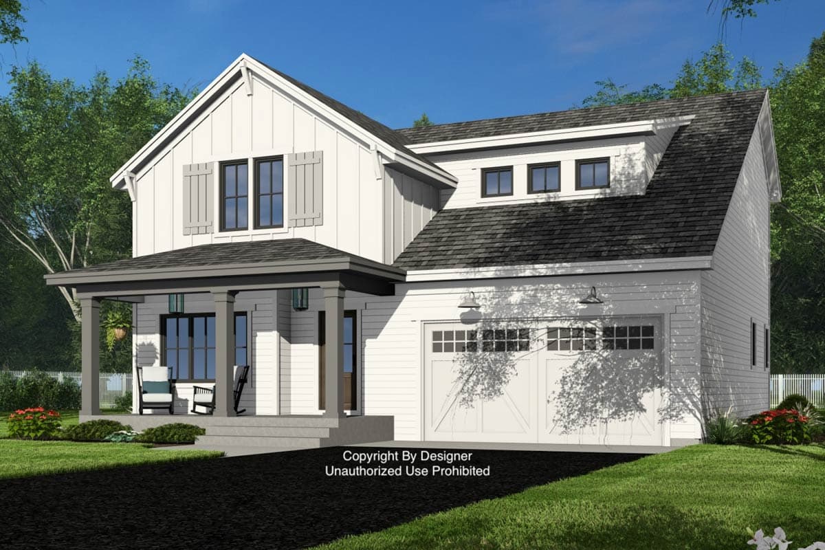 Plan 14947RK: Two-Story Modern Farmhouse Plan with Sunroom - 2748 Sq Ft - Image #8 - Cottage, Modern Farmhouse, New American
