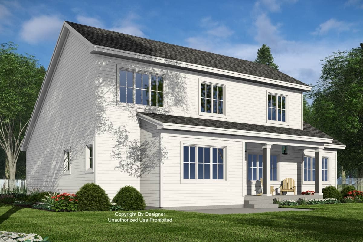 Plan 14947RK: Two-Story Modern Farmhouse Plan with Sunroom - 2748 Sq Ft - Image #7 - Cottage, Modern Farmhouse, New American