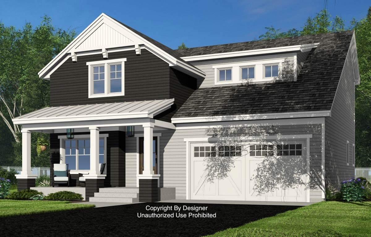 Plan 14949RK: Two-Story 4-Bed Craftsman House Plan with Home Office - 2748 Sq Ft - Image #8 - Craftsman, Traditional