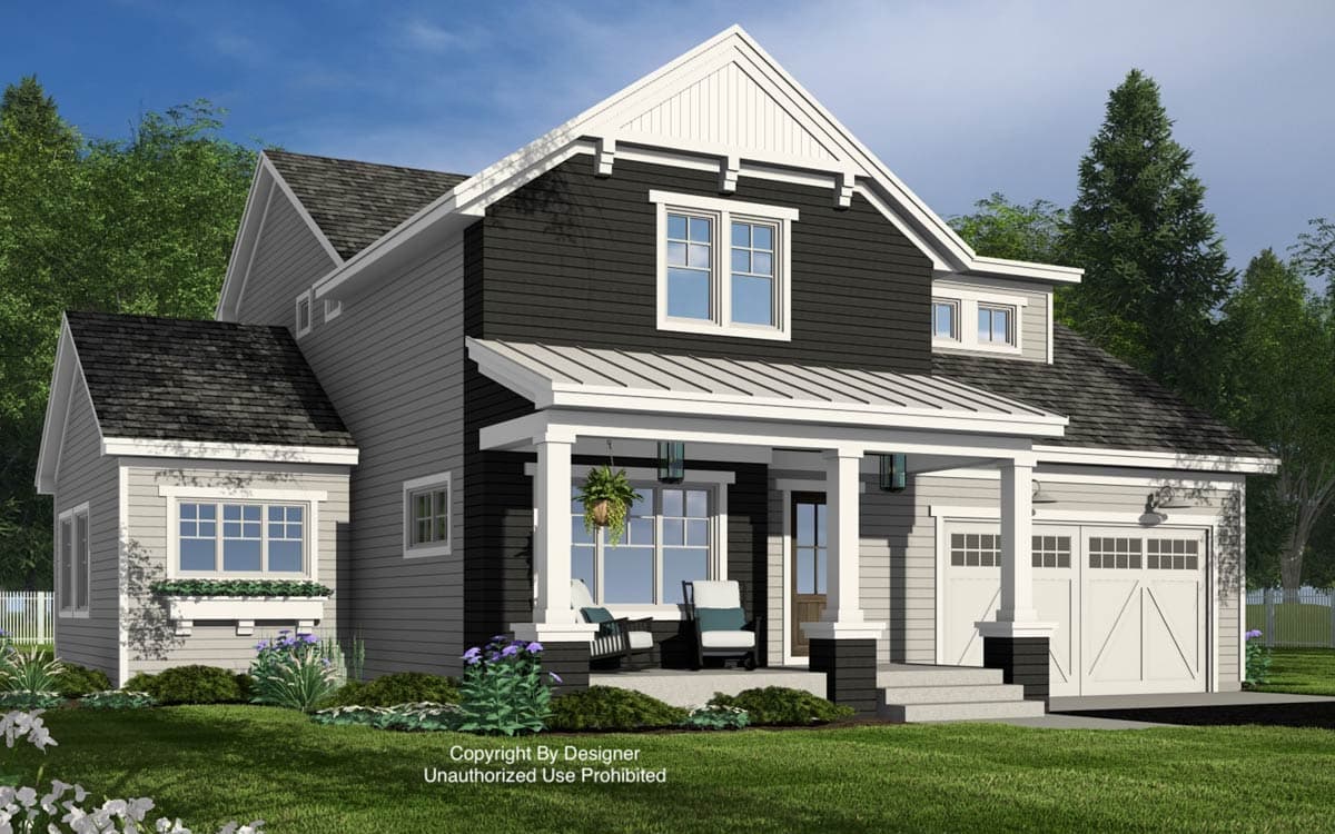 Plan 14949RK: Two-Story 4-Bed Craftsman House Plan with Home Office - 2748 Sq Ft - Image #5 - Craftsman, Traditional