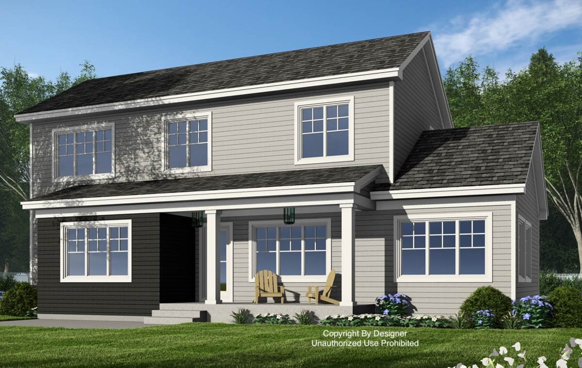 Plan 14949RK: Two-Story 4-Bed Craftsman House Plan with Home Office - 2748 Sq Ft - Image #6 - Craftsman, Traditional