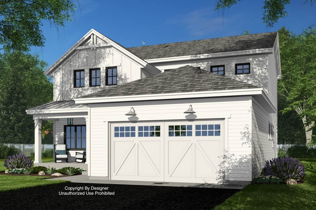 Plan 14950RK: Two-Story 3-Bed Farmhouse Plan with Home Office - 2216 Sq Ft - Image #8 - Farmhouse