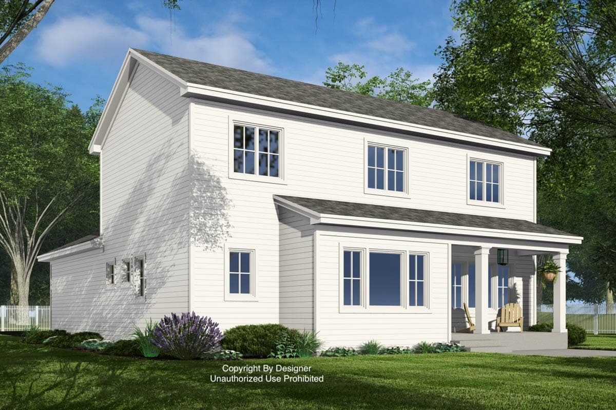Plan 14950RK: Two-Story 3-Bed Farmhouse Plan with Home Office - 2216 Sq Ft - Image #7 - Farmhouse